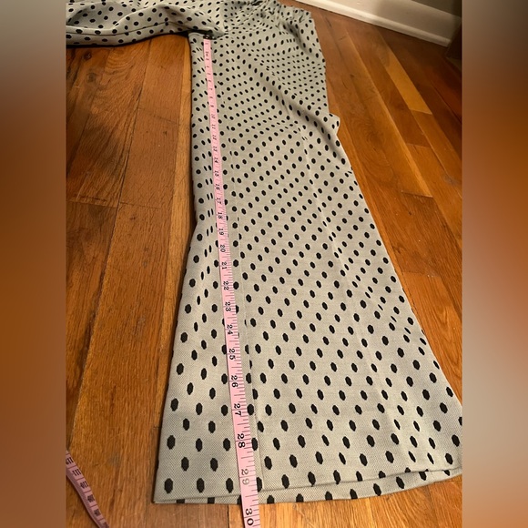 Vintage Polkadot Elastic Waist High waisted Bellbottom 70s Pants XS/XXS - Picture 6 of 10